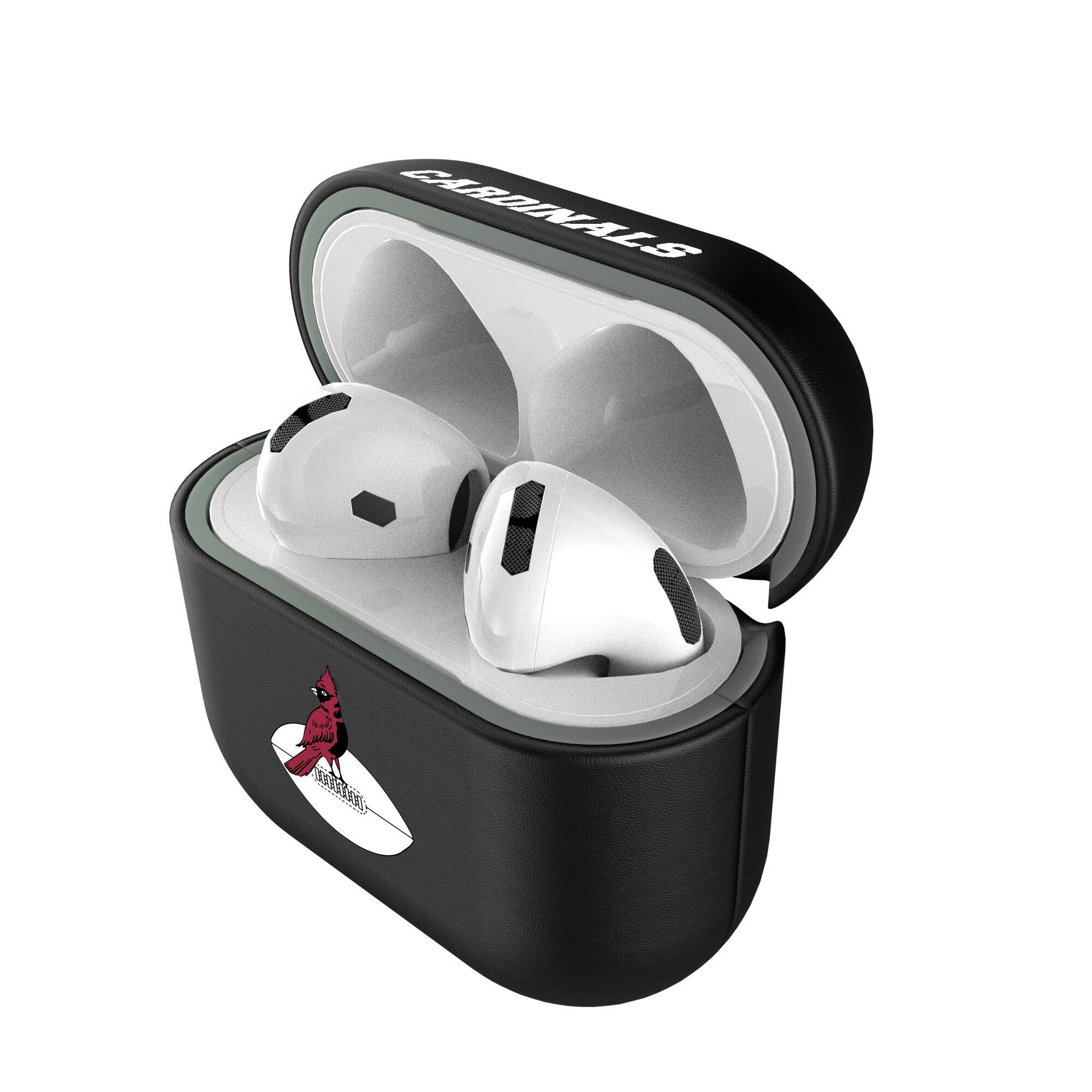 Alt View 3. Keyscaper - Chicago Cardinals Chicago Cardinals Insignia AirPods 4th Generation Case Cover - No Size - Black.