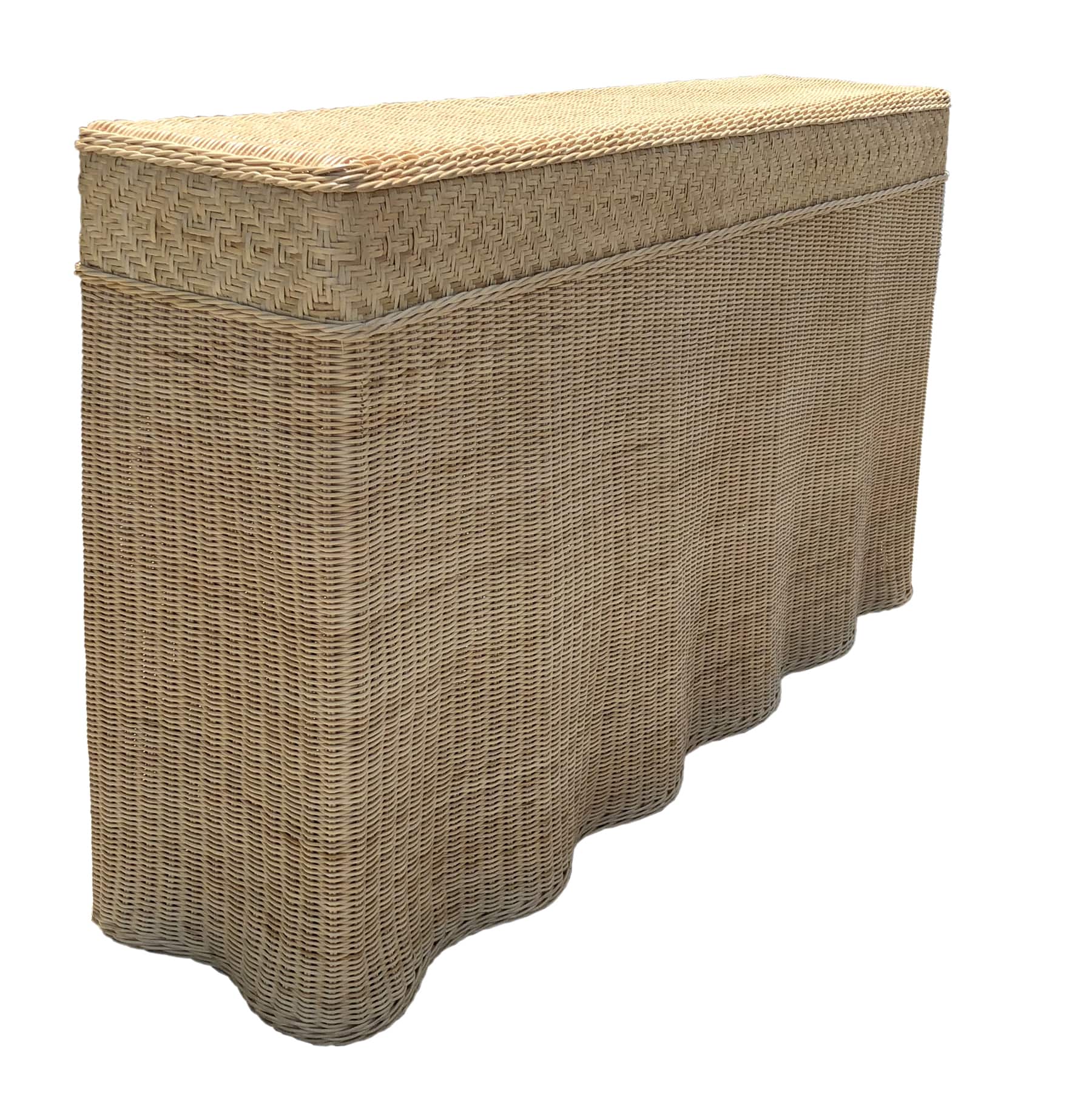 Dart - Curvy Rattan Console Natural - Wood