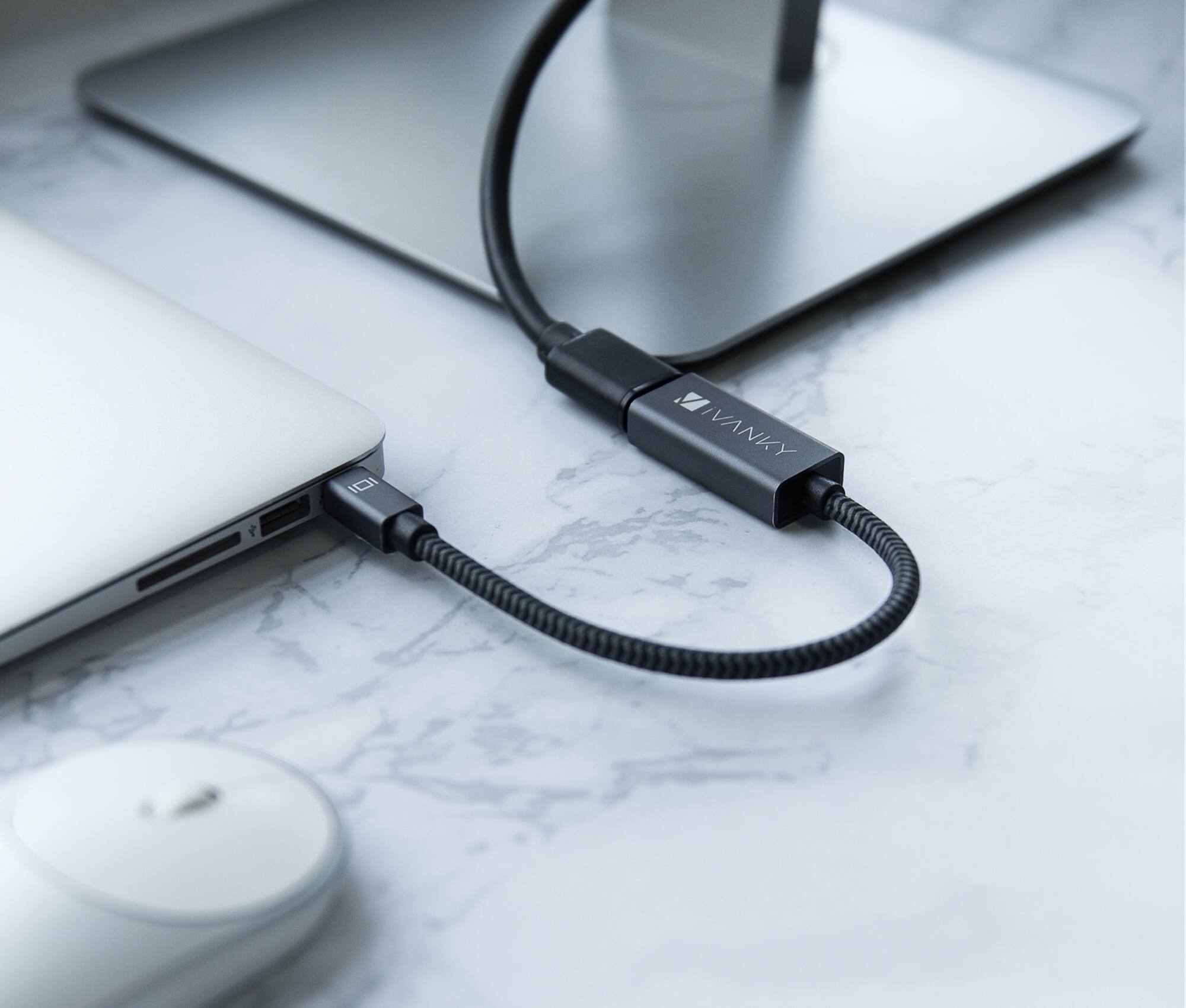 Alt View 1. iVANKY - 4K@30Hz Mini DisplayPort to HDMI Adapter DP to HDMI Adapter - Black.