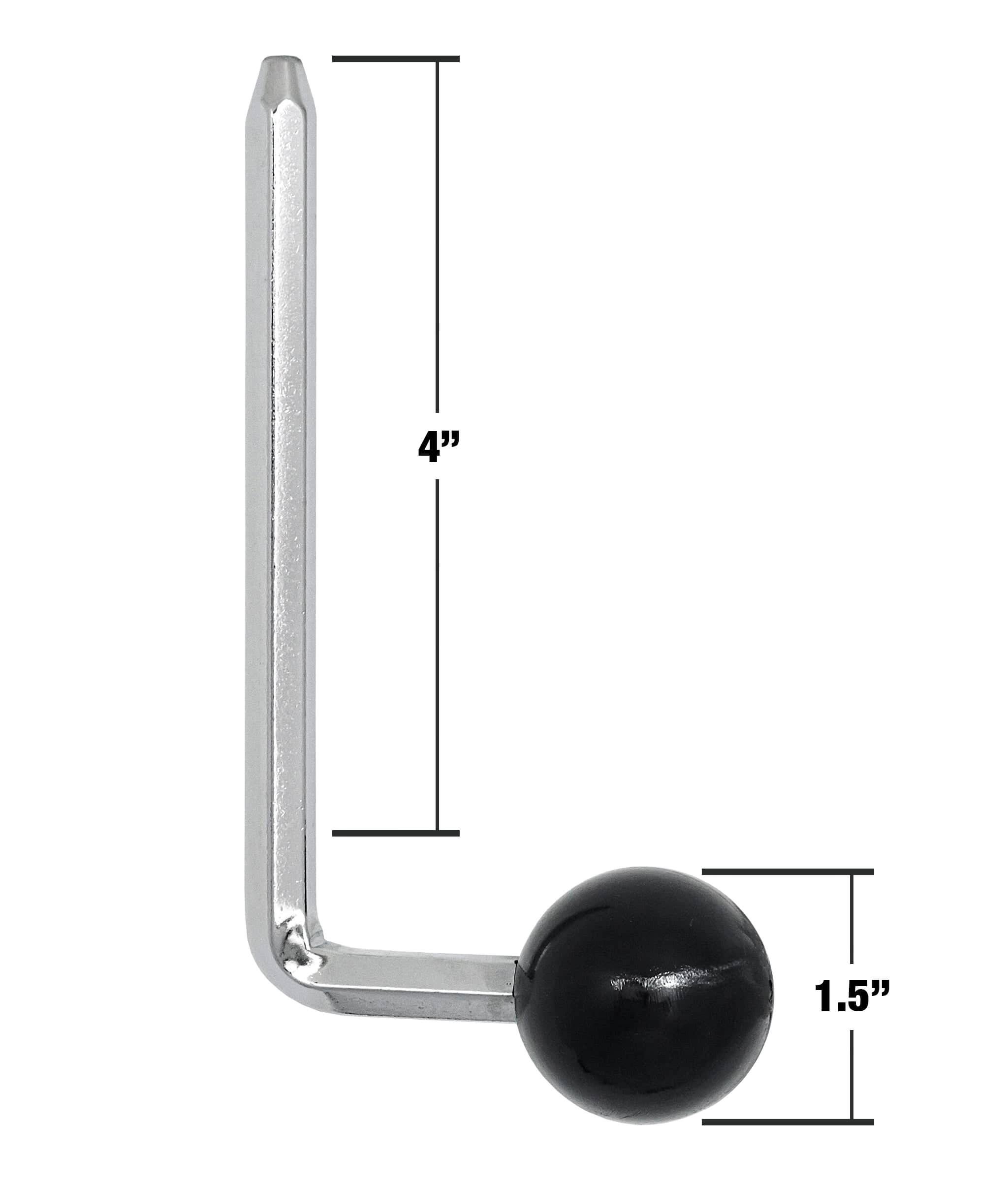 Angle. Gibraltar Hardware - Hex Ball L-Rod, 10.5mm Diameter Rod Compatible with Most Tom Mounting Systems and L-Rod Clamps.