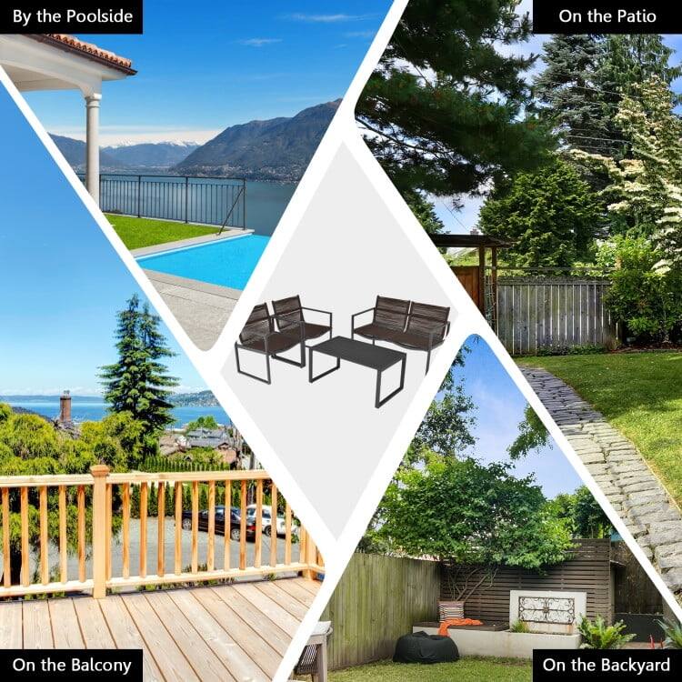 By the Poolside  
On the Patio  
On the Balcony  
On the Backyard