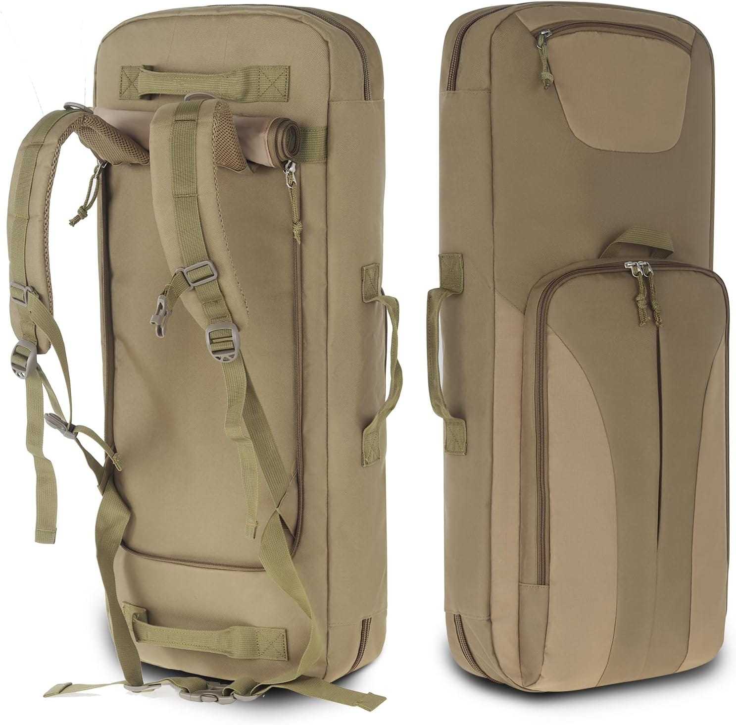 Wikistore - Soft Rifle Case Gun Bag Carrying Case Water Resistant Tactical Storage 30" 36" Multi Pocket - Brown