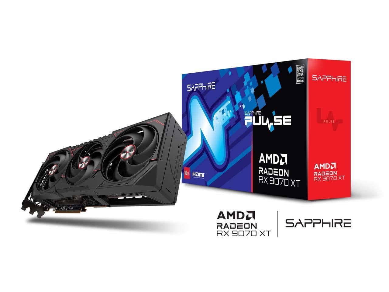 Sapphire PULSE Radeon RX 9070 XT 16GB GDDR6 PCI Express 5.0 x16