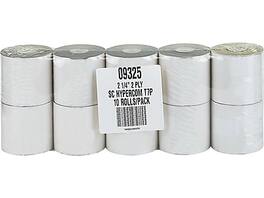 PM Company - Carbonless Paper Rolls, 2-1/4" x 70', 10/Pack - White