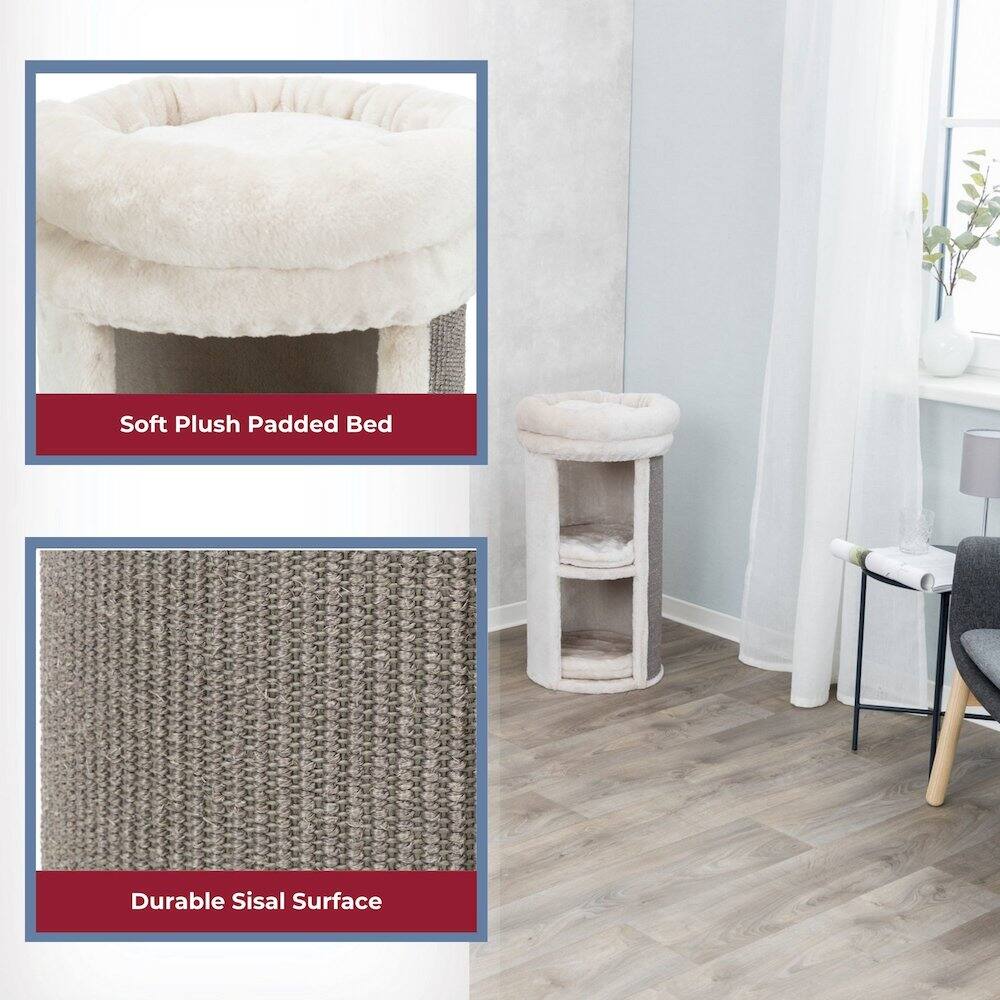 Soft Plush Padded Bed  
Durable Sisal Surface