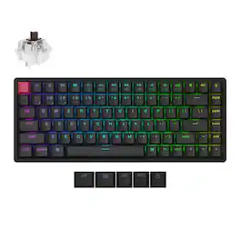 Keychron - K2 Version 3 75% Wireless Mechanical Keyboard with Aluminum Frame and Hot-Swappable Brown Switches - Black