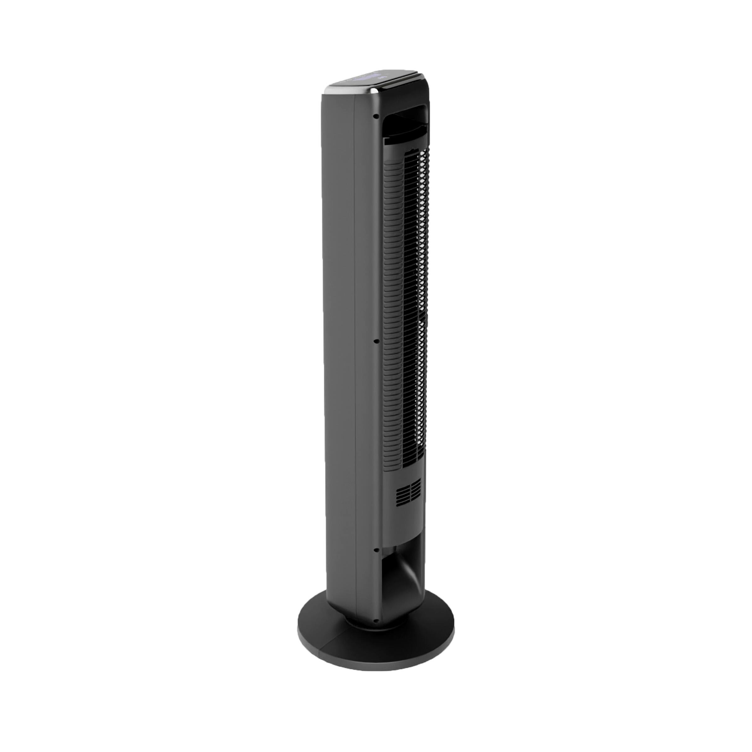 Alt View 4. Emerson - Emerson SmartVoice 42” Tower Fan, 40+ Voice Commands, No APP, No WIFI, Oscillating, 3 Wind Speeds, Timer, Oil Diffuser - Black.