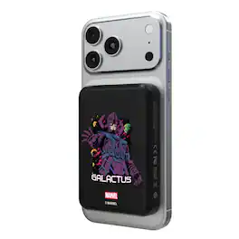 Keyscaper - Marvel Badge Wireless Mag Power Bank - Galactus