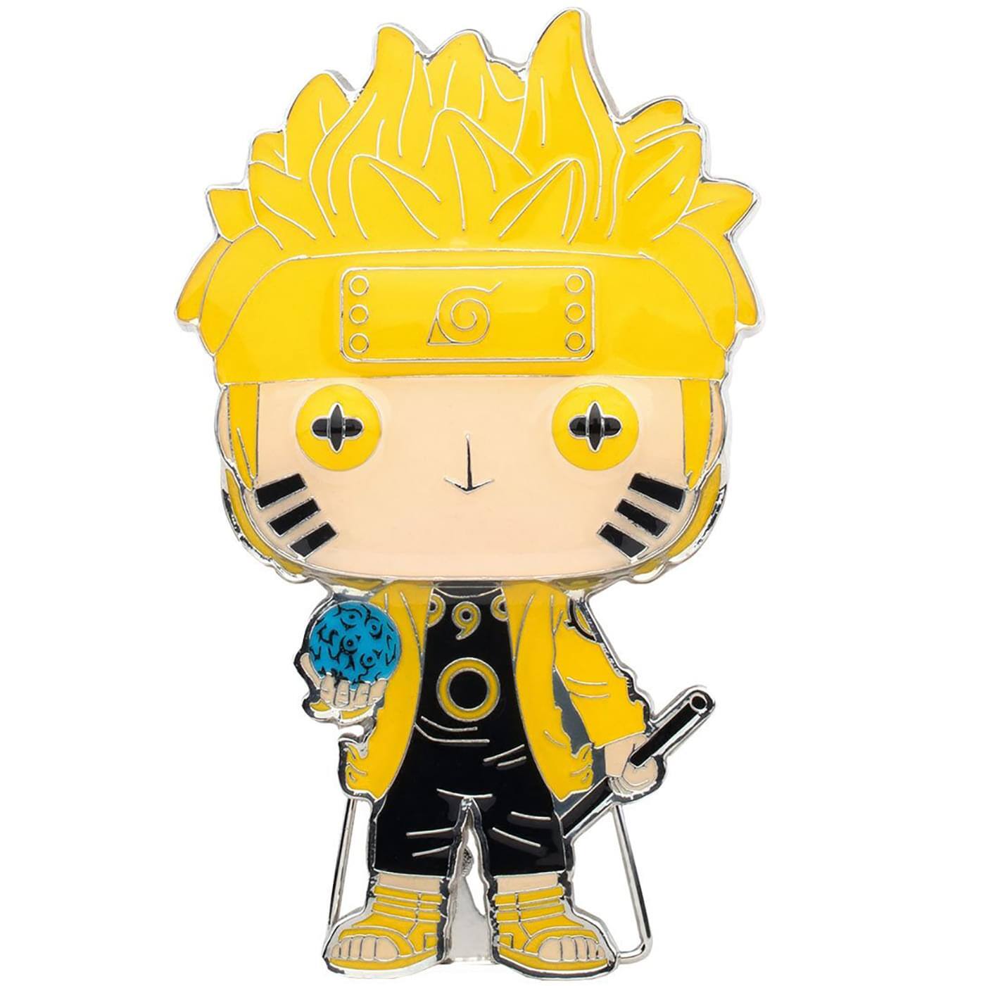 Front. Funko - Naruto 3 Inch Funko POP Pin | Naruto Six Path - Yellow.