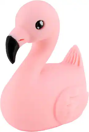 Front. JuzToys - Flamingo Duck Figurine, 4x4 Ducking, Fun Car Dashboard Accessory, Unique Bird Figure Gifts, Ducks for Cars by PowerTRC - Pink.