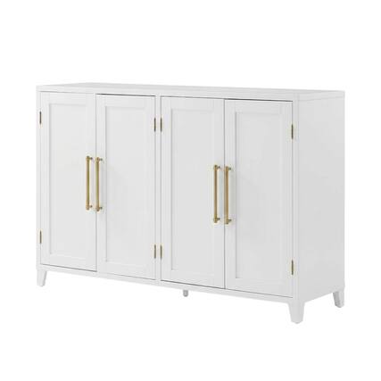 Front. Crosley Furniture - Roarke Sideboard - White.