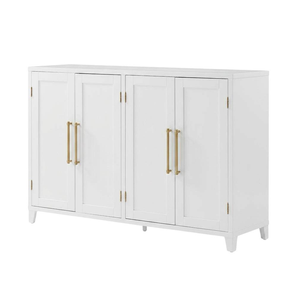 Front. Crosley Furniture - Roarke Sideboard - White.