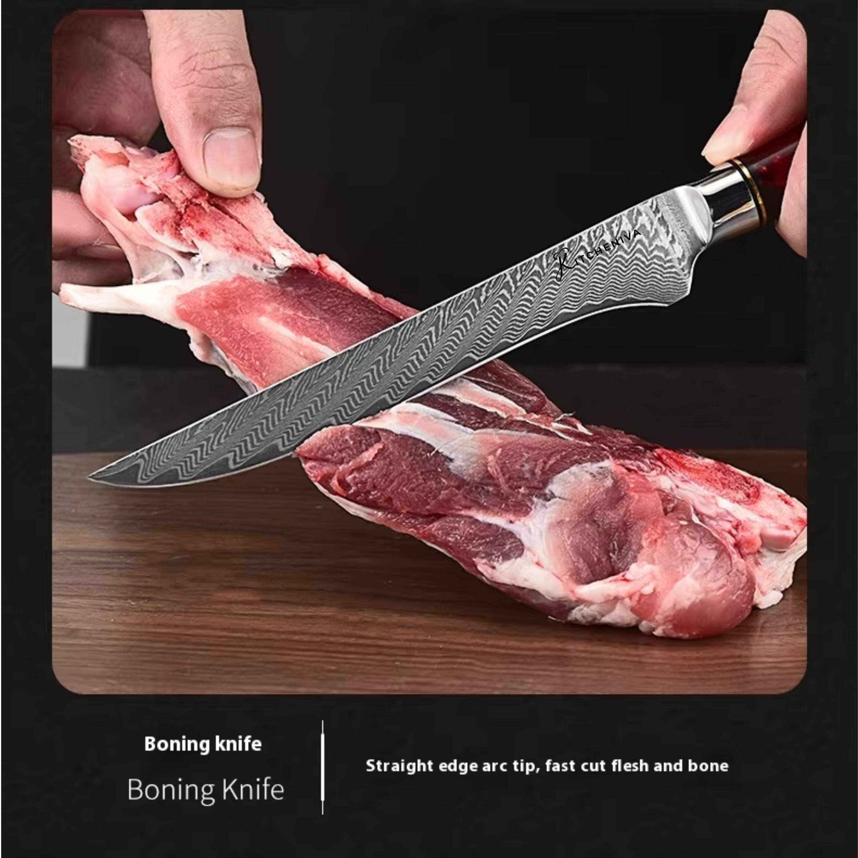 Boning knife  
Boning Knife  
Straight edge arc tip, fast cut flesh and bone