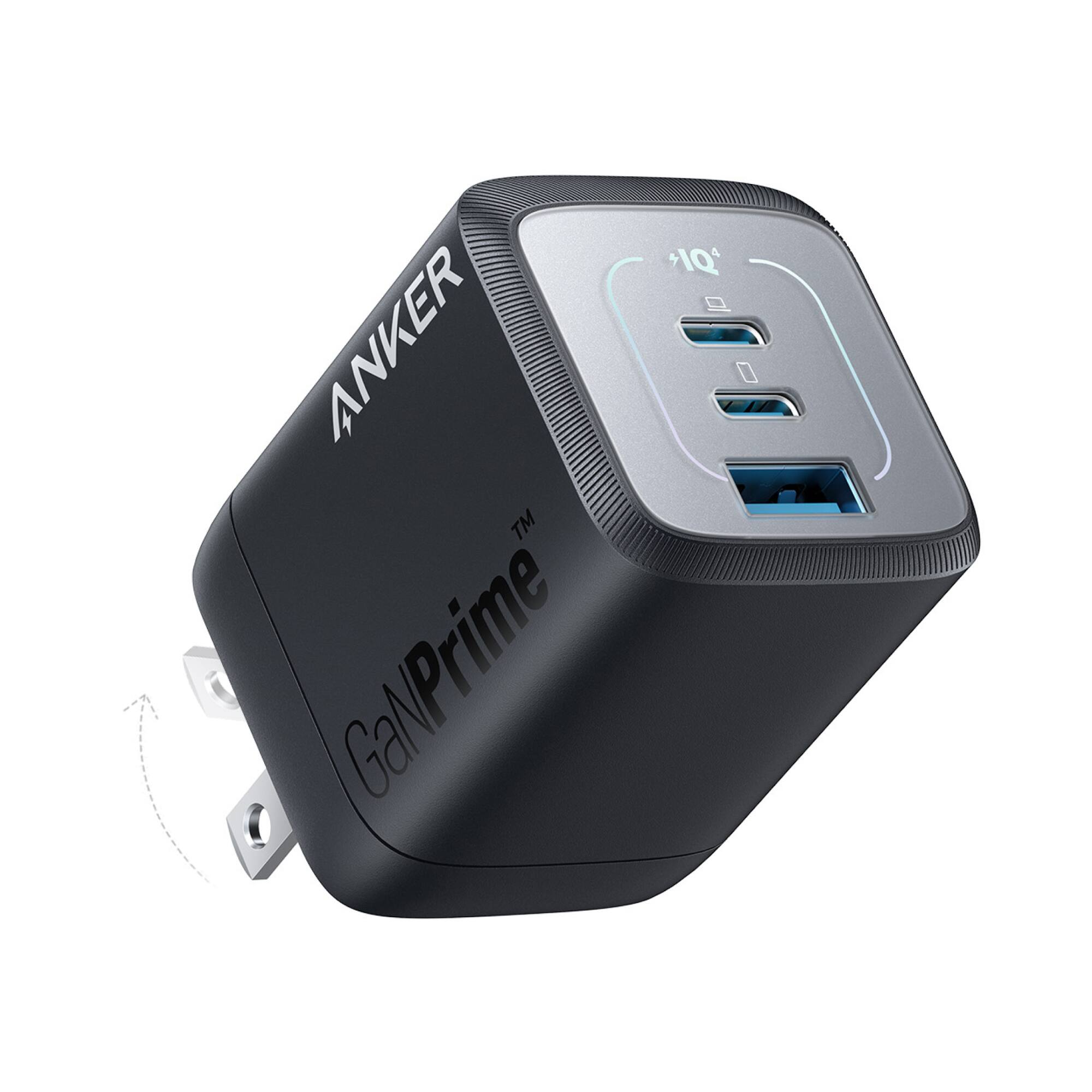 Anker - Prime Wall Charger, 3-Port 67W USB C Compact Fast PPS - Black