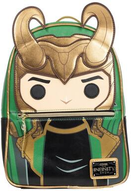 LoungeFly - Avengers - Loki with Scepter Pop! Mini-Backpack - EE Exclusive - Collectibles - Multicolor
