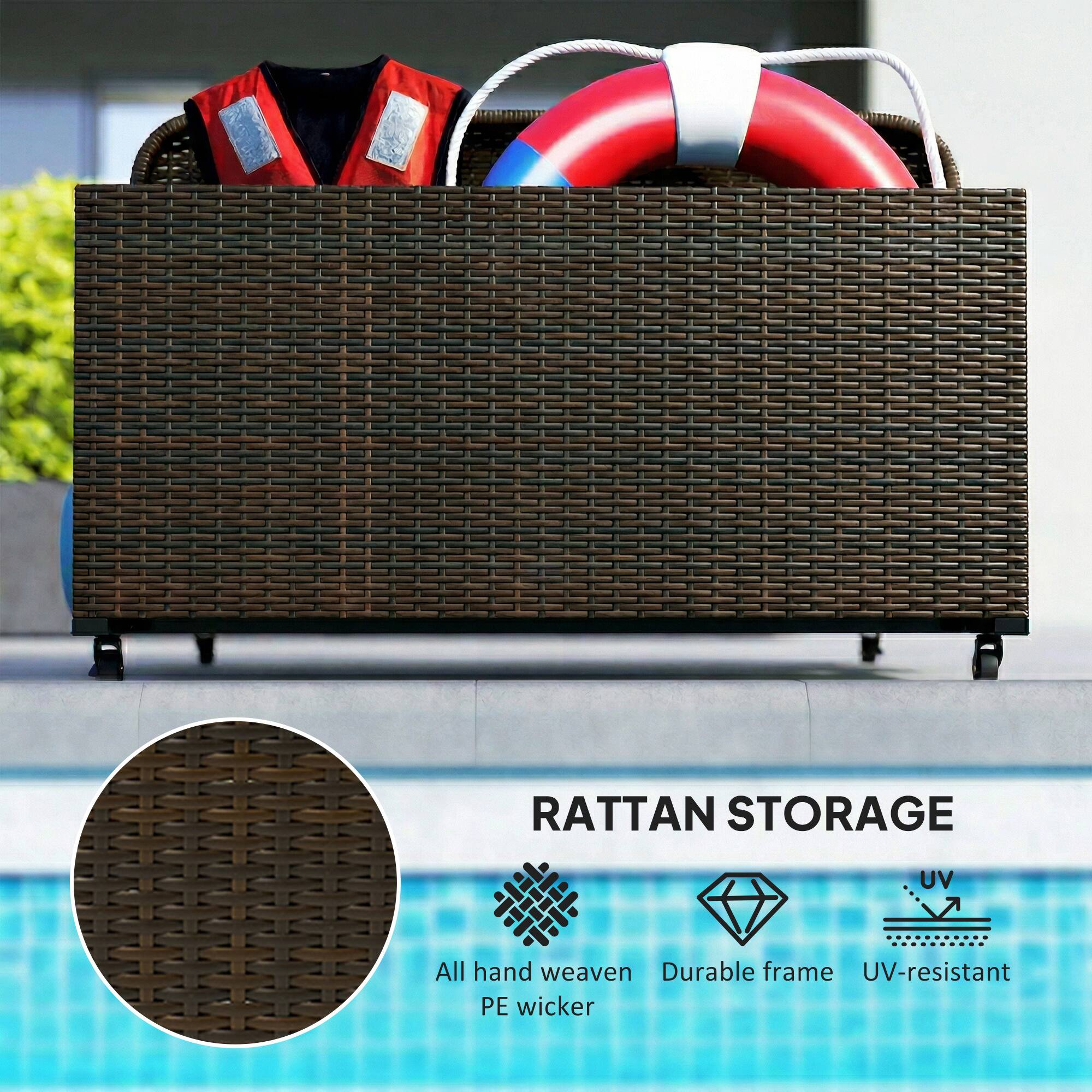 RATTAN STORAGE  
All hand woven  
Durable frame  
UV-resistant  
PE wicker