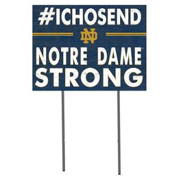 Jardine - Notre Dame Fighting Irish 18'' x 24'' I Chose Lawn Sign - Navy