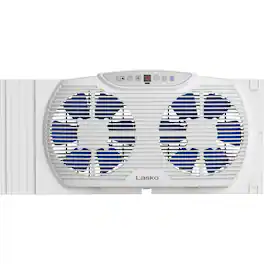Lasko - Electrically Reversible Twin Window Fan with Bluetooth - White