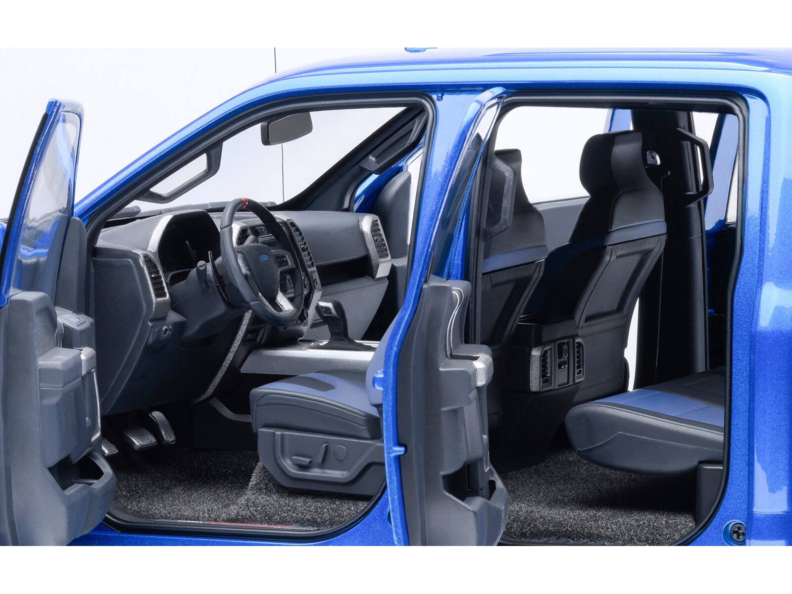 Back. Autoart - 2019 Ford F-150 Raptor Pickup Truck Velocity Blue 1/18 Model Car by Autoart - Blue.