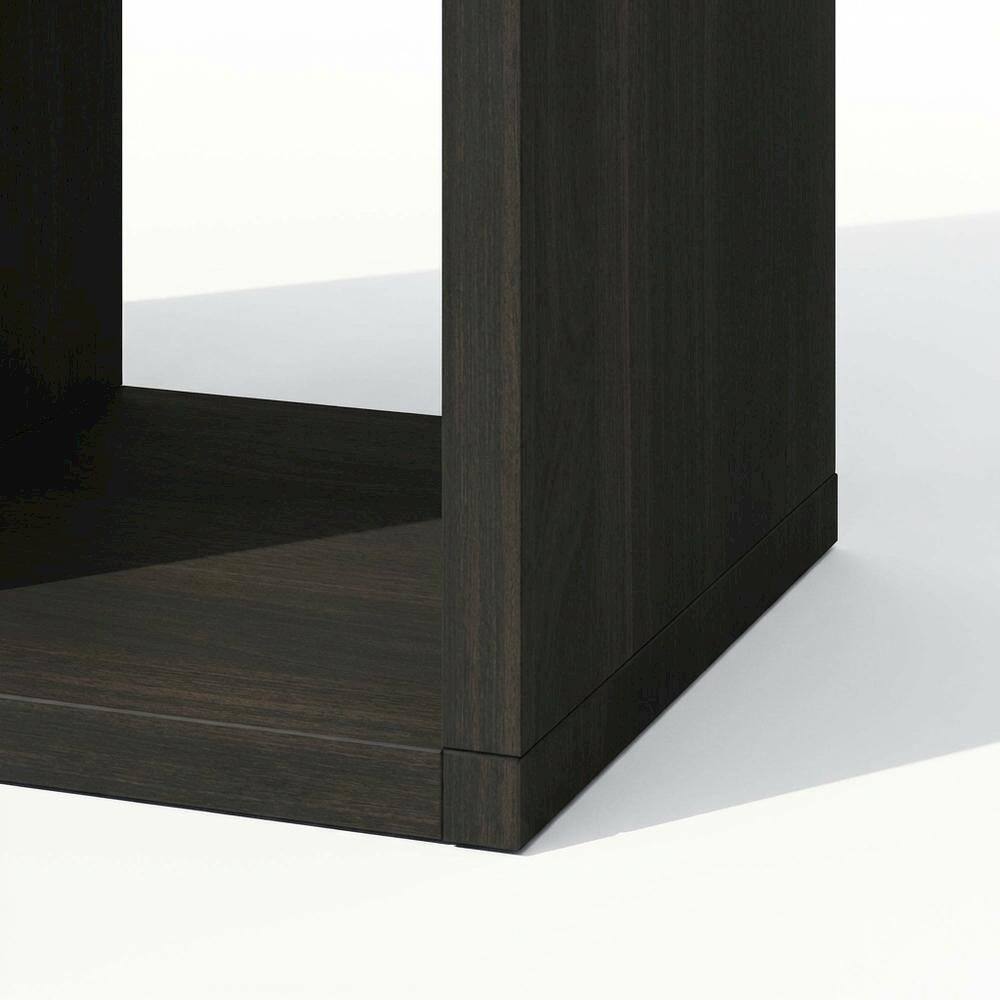 Alt View 2. FurniFact - Engineered Wood bookcase with open shelves for home or office storage - Espresso.