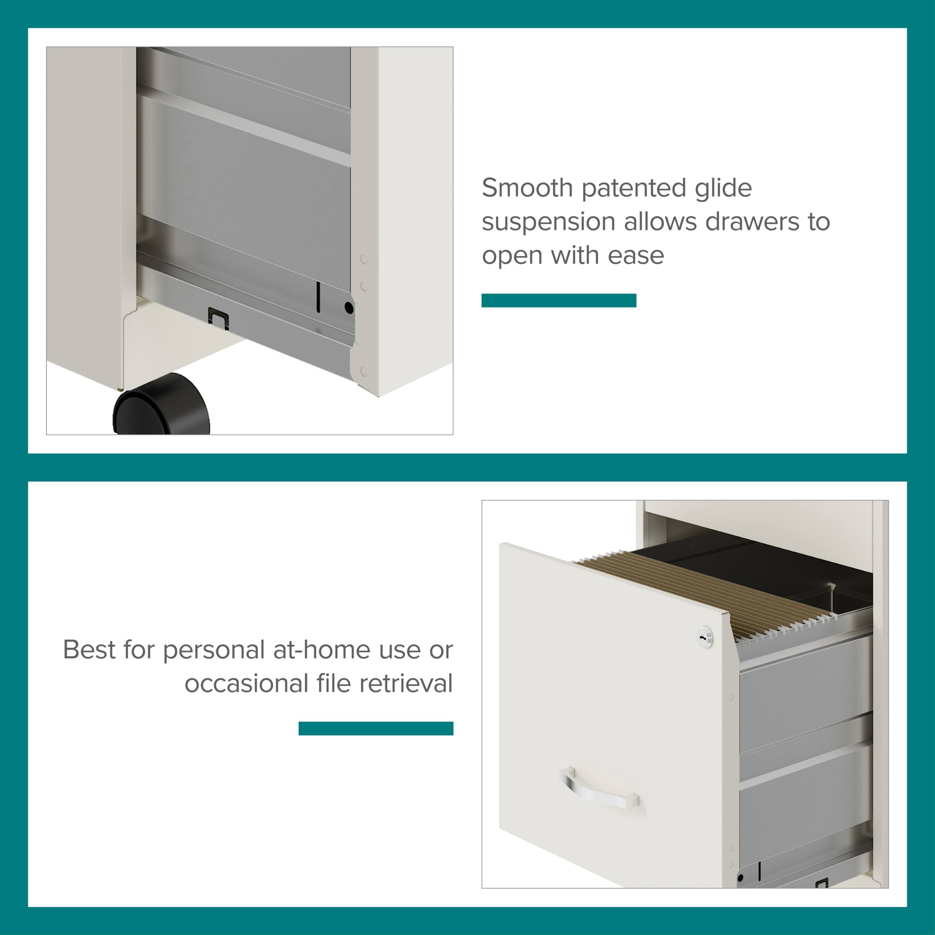 Smooth patented glide suspension allows drawers to open with ease

Best for personal at-home use or occasional file retrieval