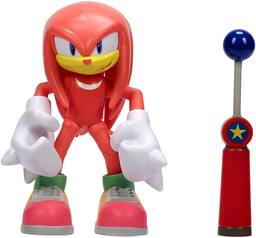 Sonic the Hedgehog 4 Inch Figure | Modern Knuckles with Blue Checkpoint