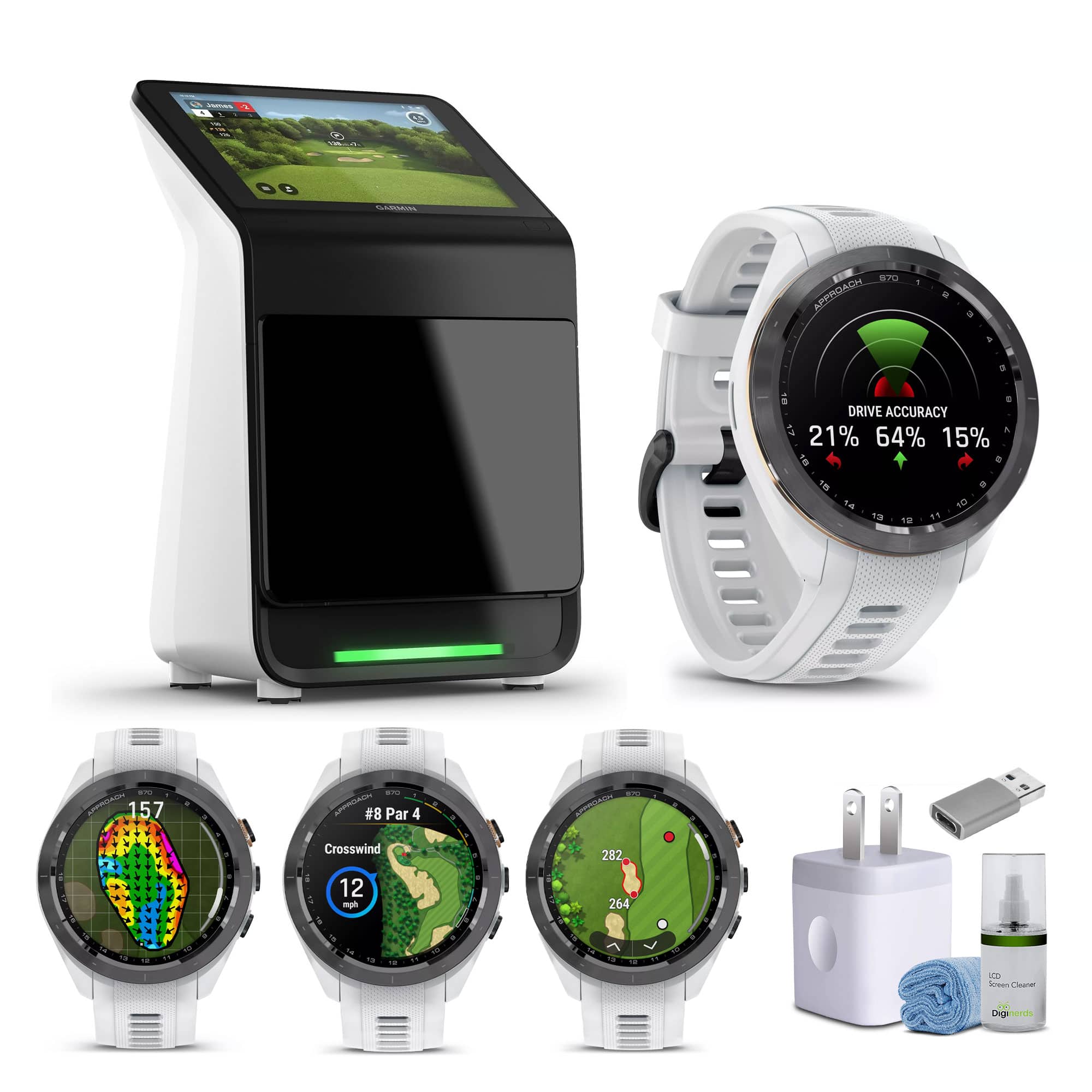 Garmin - Approach R50 Premium Golf Launch Monitor and Simulator Bundle - Black