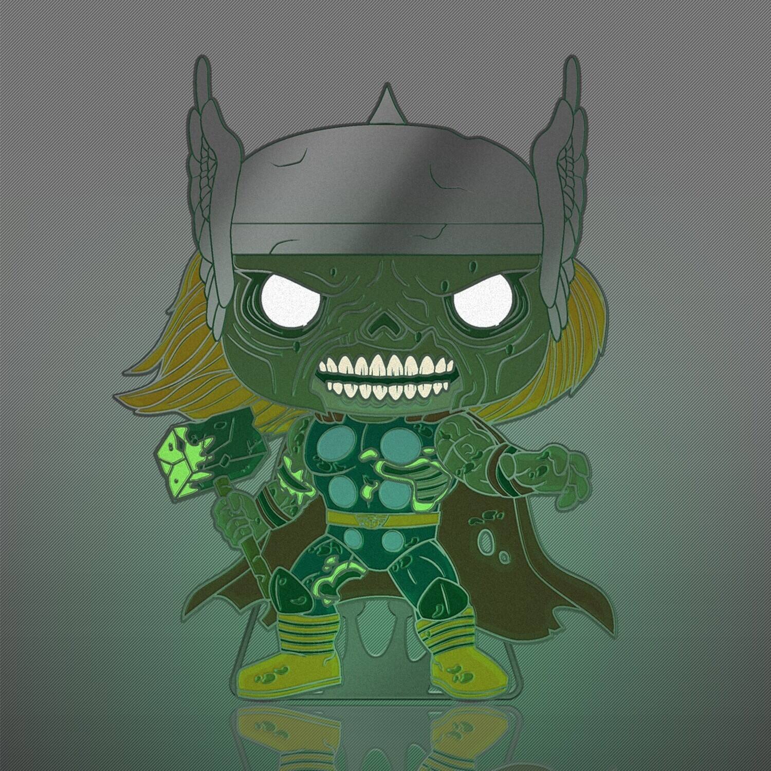 Alt View 3. Funko - FUNKO POP! PINS: Marvel: Zombie Thor   - APPAREL - Multicolor.