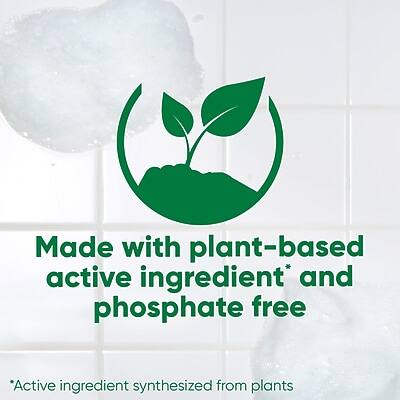 Made with plant-based active ingredient* and phosphate free

*Active ingredient synthesized from plants
