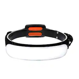 Cluzine - Rechargeable LED Headlamp, Super Bright Floodlight Waterproof Head Mounted Light for Night Fishing Outdoor Maintenance - Black