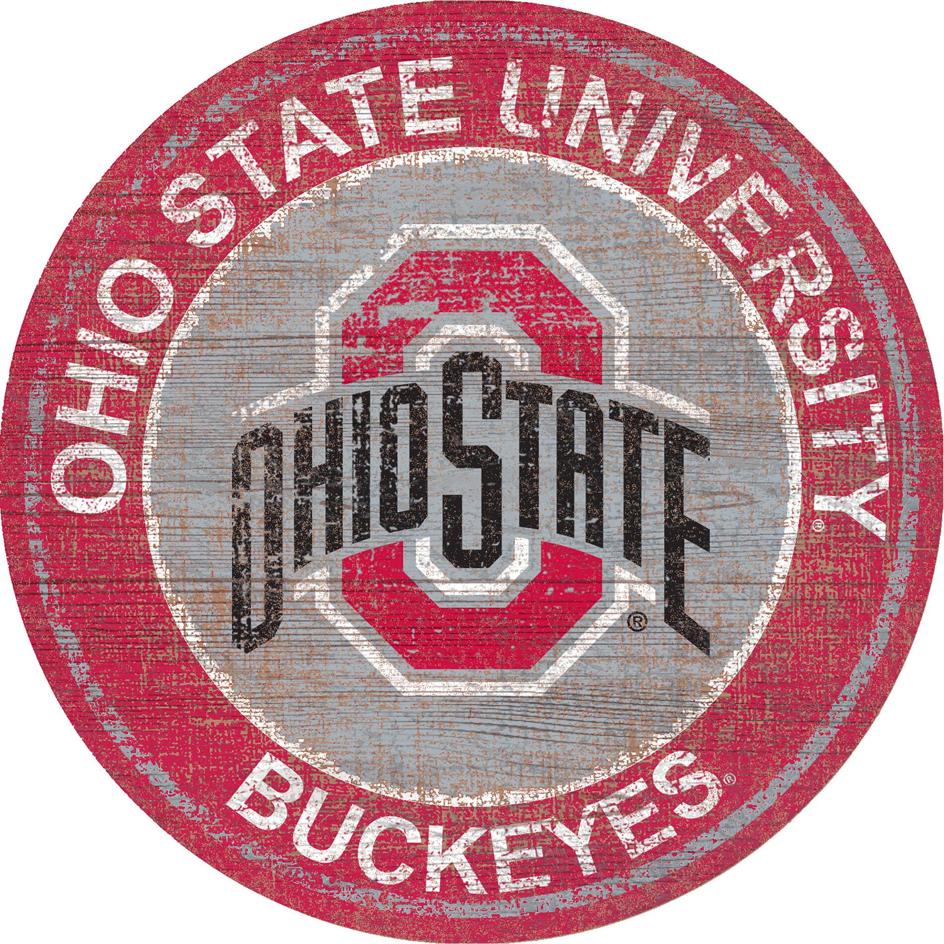 Ohio State Buckeyes 24'' Round Heritage Logo Sign