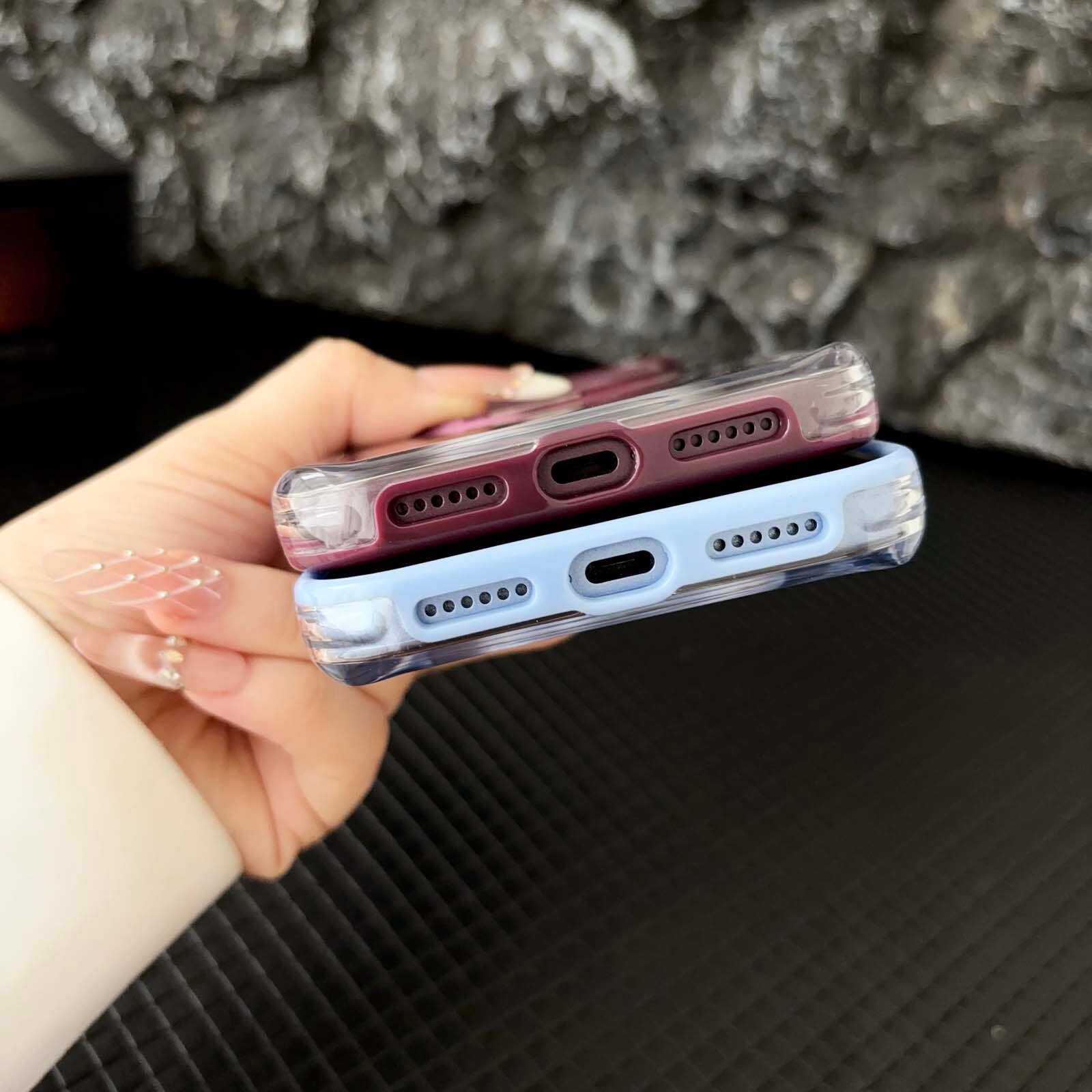 Alt View 3. Dteck - Magnetic Case for Apple iPhone 17 Pro, Slim Shockproof Clear Back Cover with 360 Degree Ring Metal Stand - Skyblue.