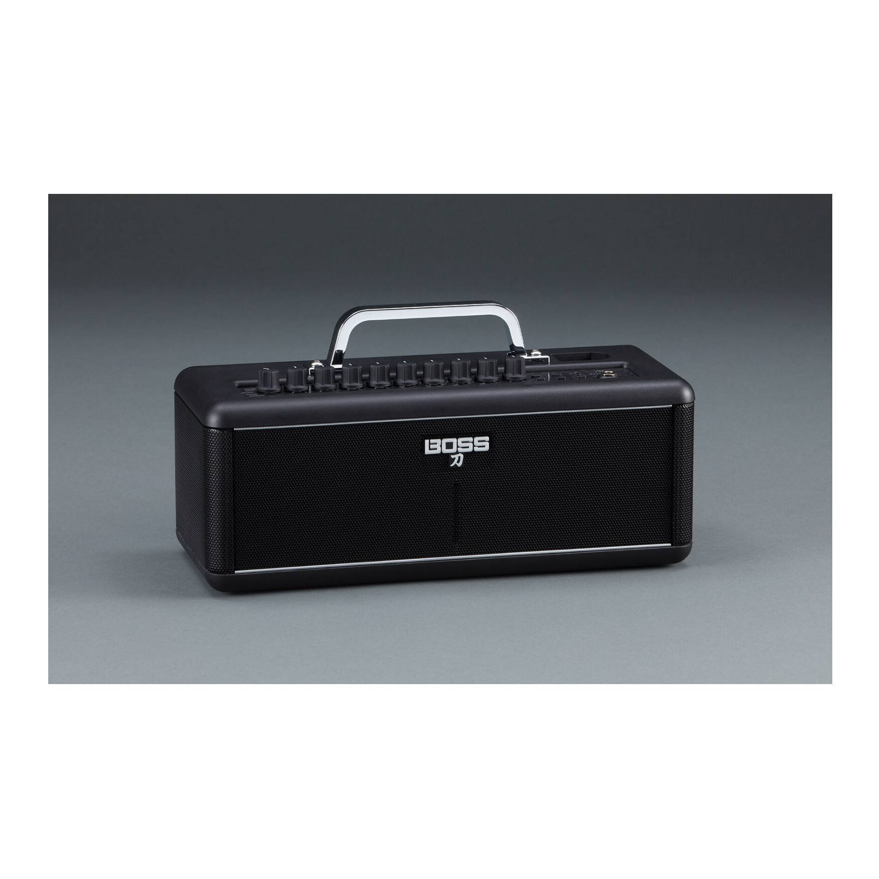 Left. BOSS - Boss Katana-Air 20/30-Watt Wireless Battery Powered Guitar Amplifier Bundle.
