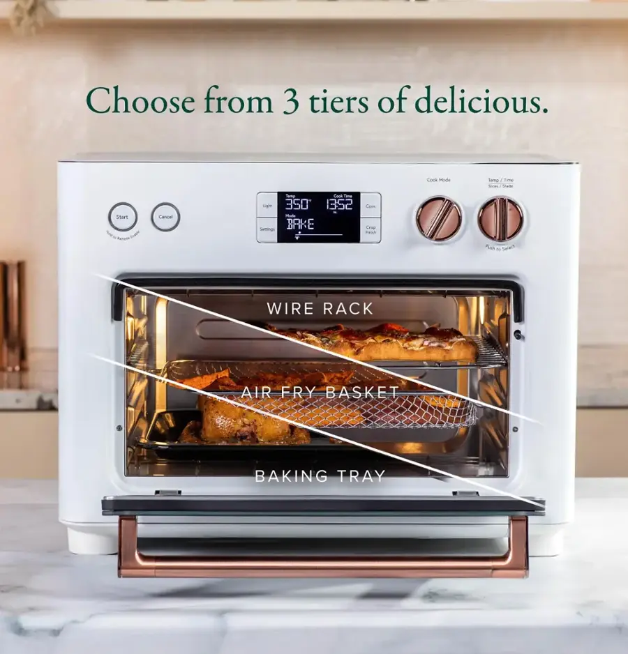 Alt View 14. Café - Couture Smart Toaster Oven with Air Fry - Matte White.