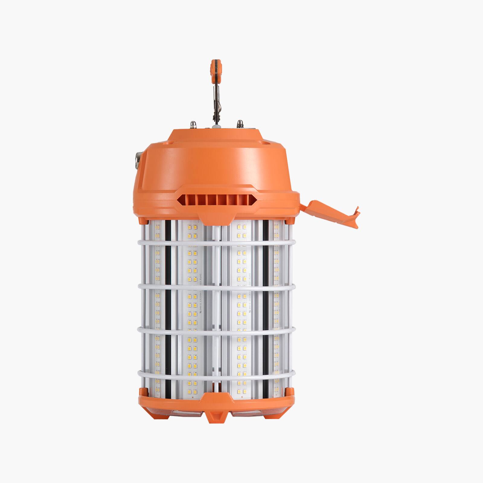 Alt View 5. VEVOR - LED Temporary Work Light, 150W, 19000 lm, 5000K Durable & Water-Resistant, Linkable up to 6 Units, Ceiling or Stand Job - Orange.