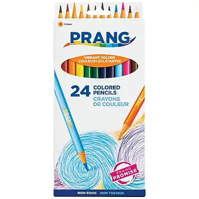 PRANG
Vibrant Colors
Couleurs Clatantes
24 Colored Pencils
Crayons de Couleur
Non-Toxic
Non-Toxique
Prang Promise