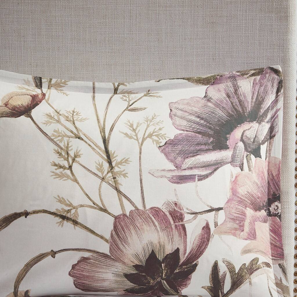 Alt View 2. Gracie Mills - Gracie Mills Kyrie 3-Piece Cotton Printed Duvet Cover Set - Blush.