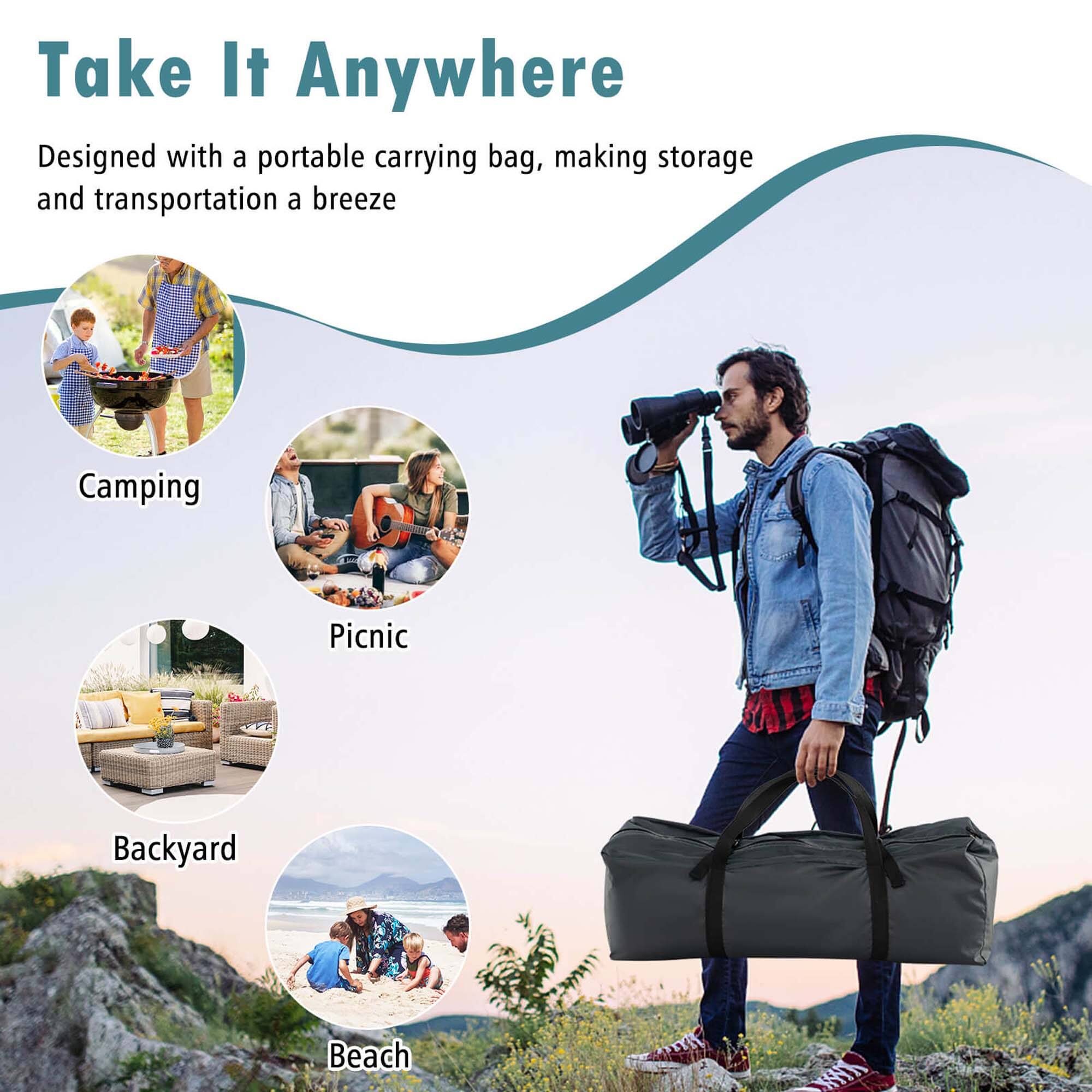 Take It Anywhere Designed with a portable carrying bag, making storage and transportation a breeze.