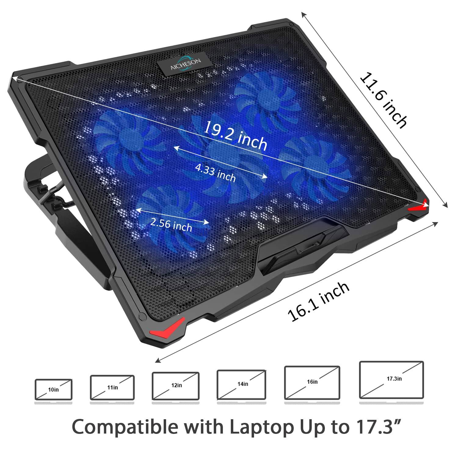 AICHESON  
19.2 inch  
4.33 inch  
11.6 inch  
11.6 inch  
2.56 inch  
16.1 inch  
Compatible with Laptop Up to 17.3"