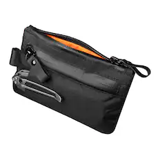 Front. ALPAKA - Zip Pouch Pro RFID Wallet Pouch, Fits 4-12 Cards, Cash/Coin Pocket, 3 External EDC Slots - Black Ultradyne 100D.