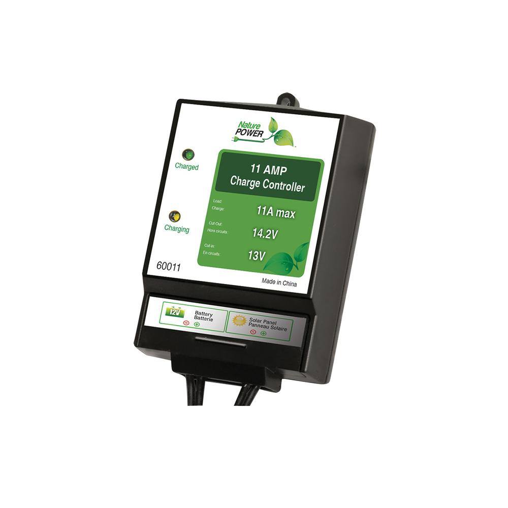 Nature POWER Charged 11 AMP Charge Controller 11A max 14.2V 13V 60011 Made in China 12V Battery Batterie Solar Panel Panneau Solaire