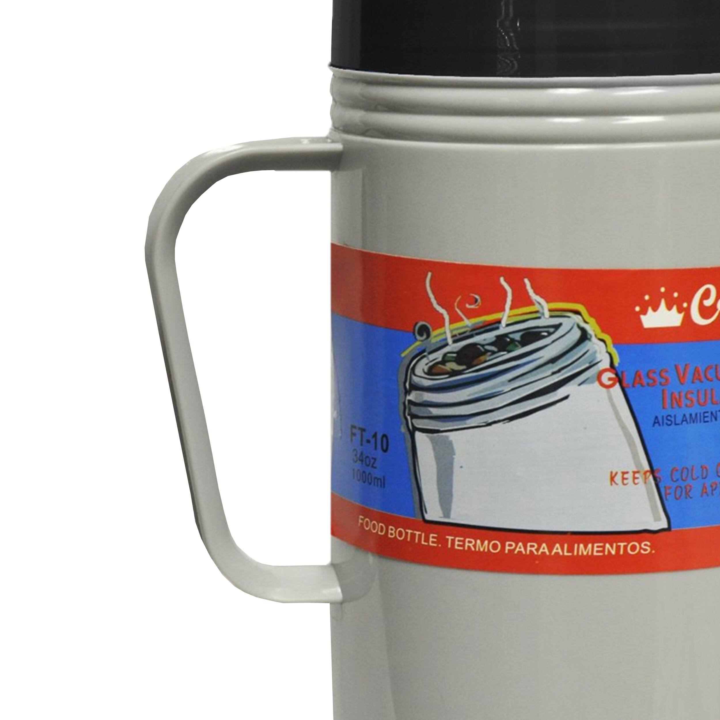 GLASS VACU INSUL AISLAMIEN FT-10 34oz 1000ml KEEPS COLD FOR AP FOOD BOTTLE. TERMO PARAALIMENTOS.