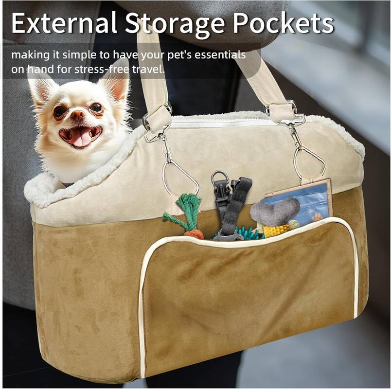 External Storage Pockets
making it simple to have your pet's essentials on hand for stress-free travel.