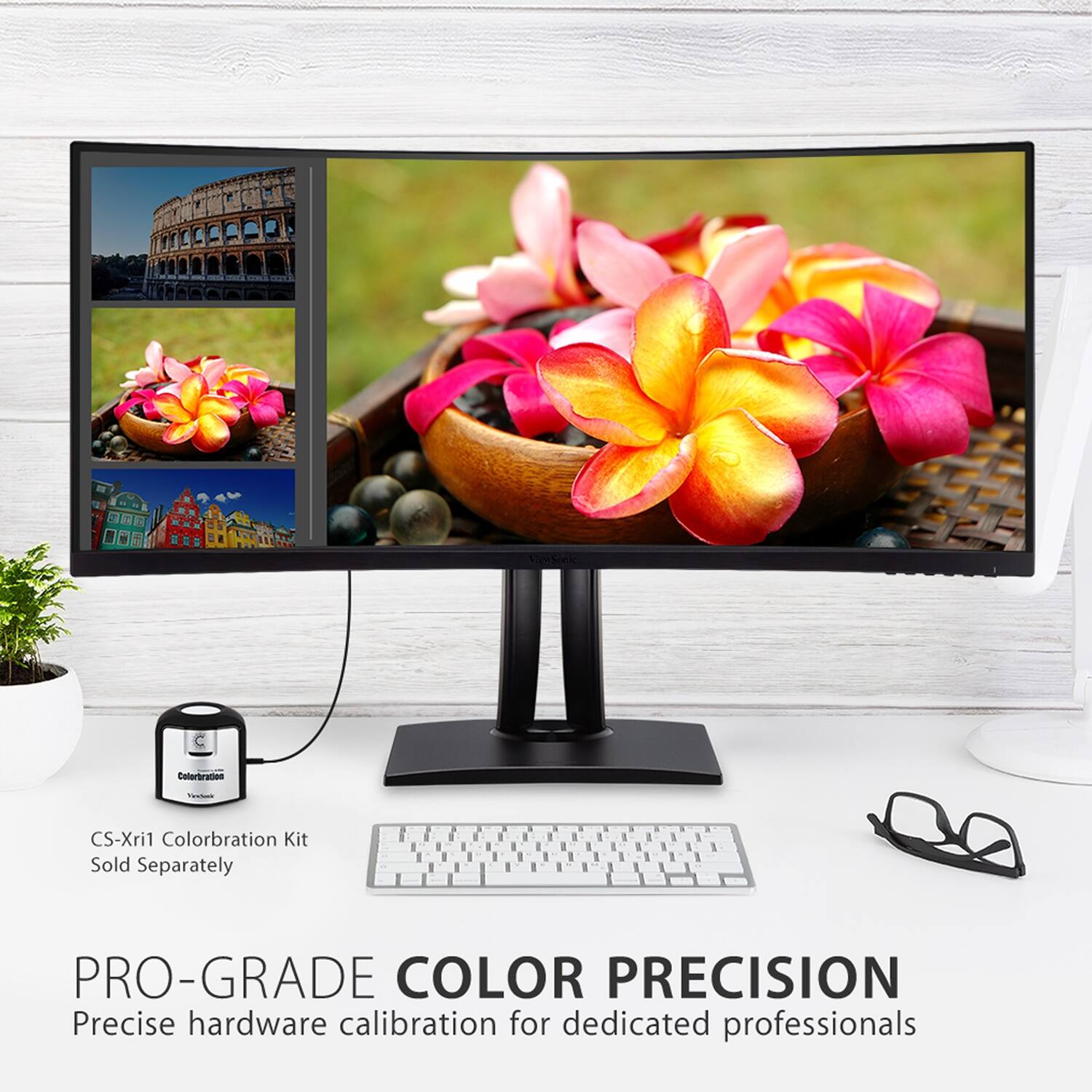 Alt View 24. ViewSonic - ColorPro VP3881A 38" LED WQHD Curved Monitor with HDR10 (USB C/HDMI/DisplayPort) - Black.