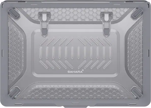 Front. SaharaCase - Raider UltraArmor Case for Apple MacBook Air 13" M2/M3/M4 (2022-2025) Laptops - Space Gray.