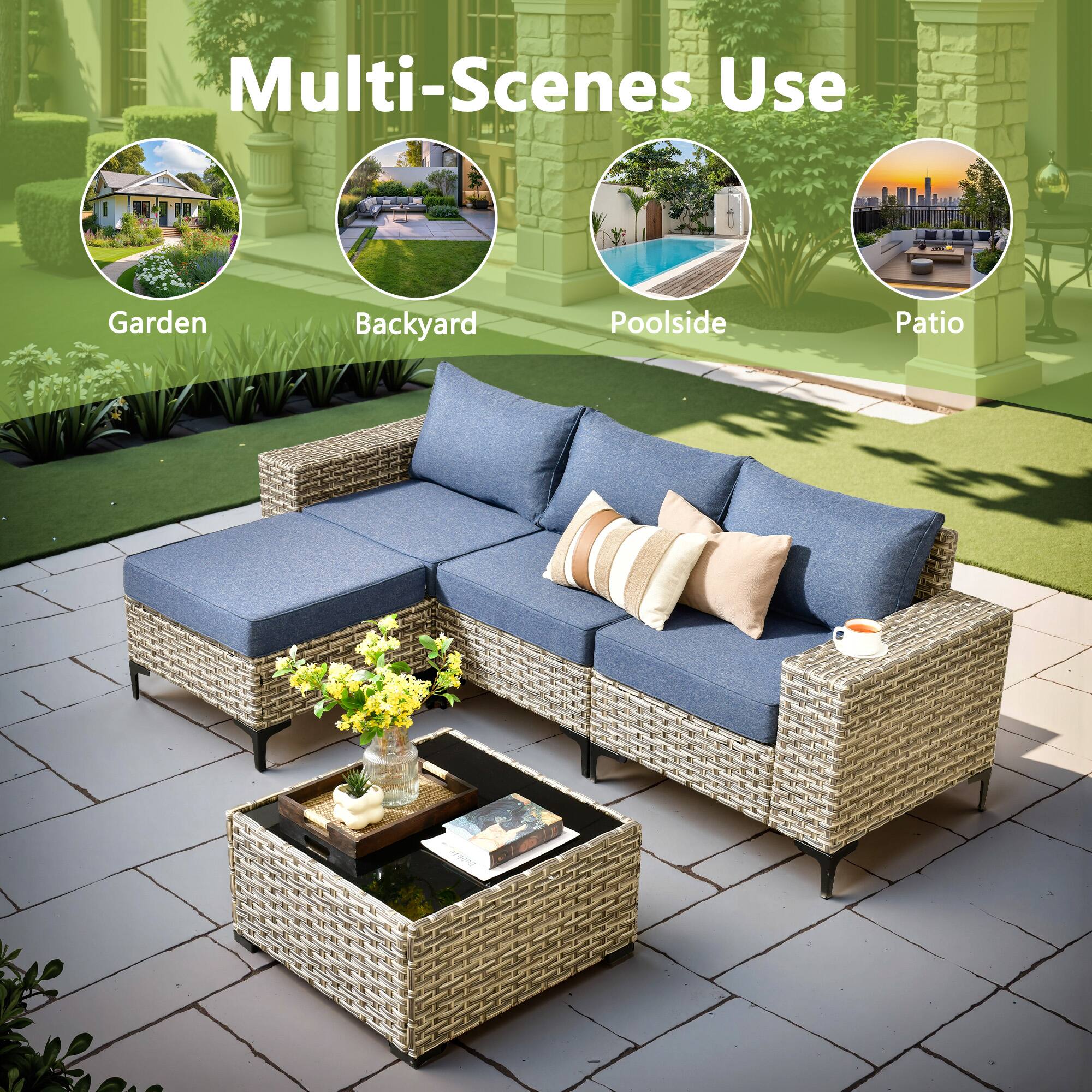 Multi-Scenes Use

- Garden
- Backyard
- Poolsides
- Patio