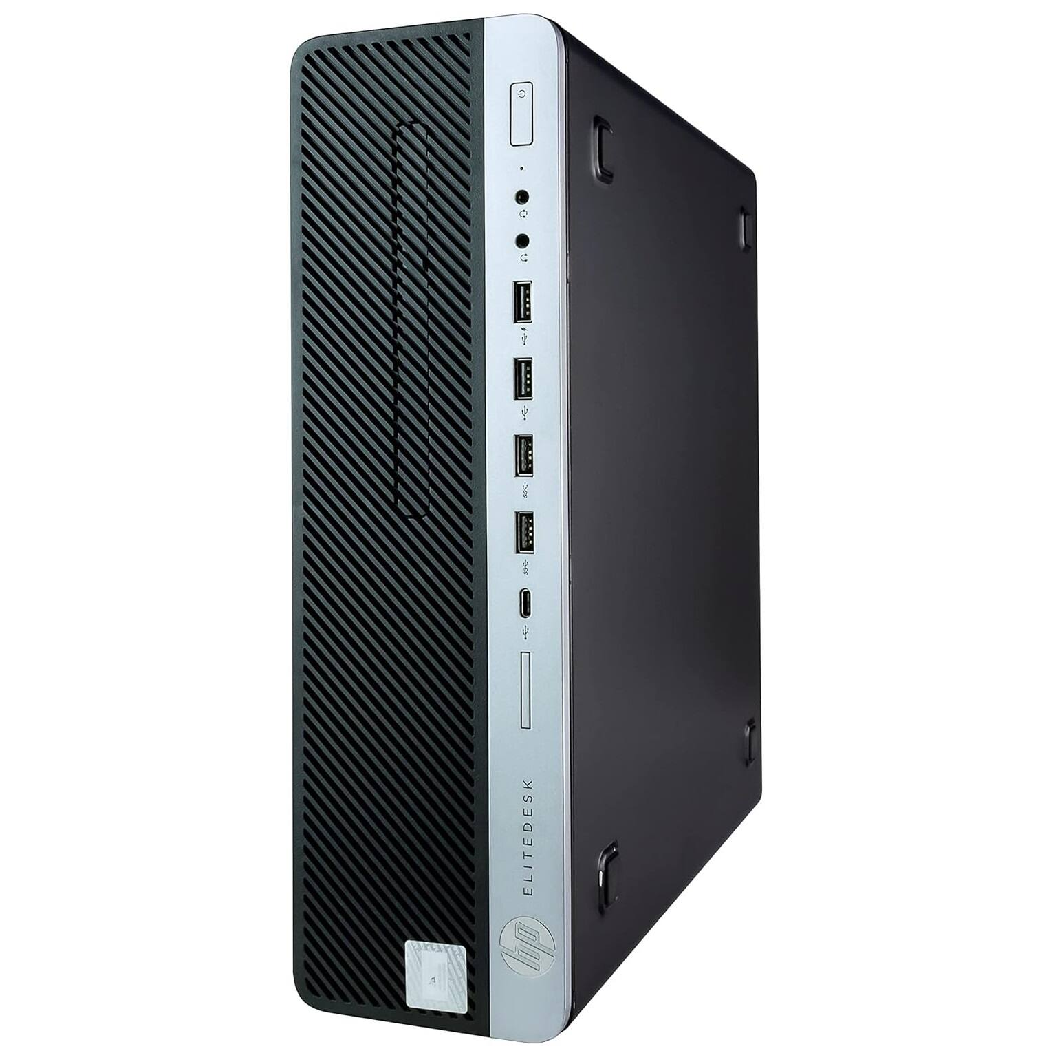 Angle. HP - HP ProDesk 600G4 SFF Desktop PC, Hexa Intel Core i5-8500 up to 4.1Ghz, 32GB DDR4 RAM, 1TB SSD, USB WiFi, Win11 Pro - Black.