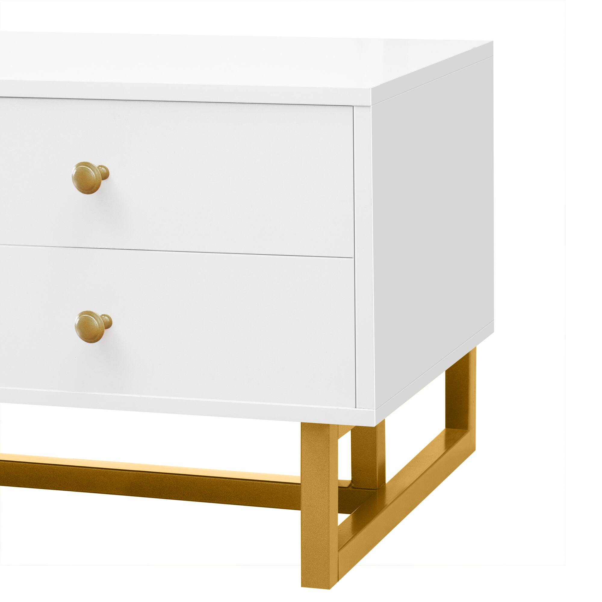 Alt View 8. PexFix - Modern Entertainment Center for 65"+ TVs, Media Console with Storage Cabinets & Adjustable Shelves for Living Room - White.