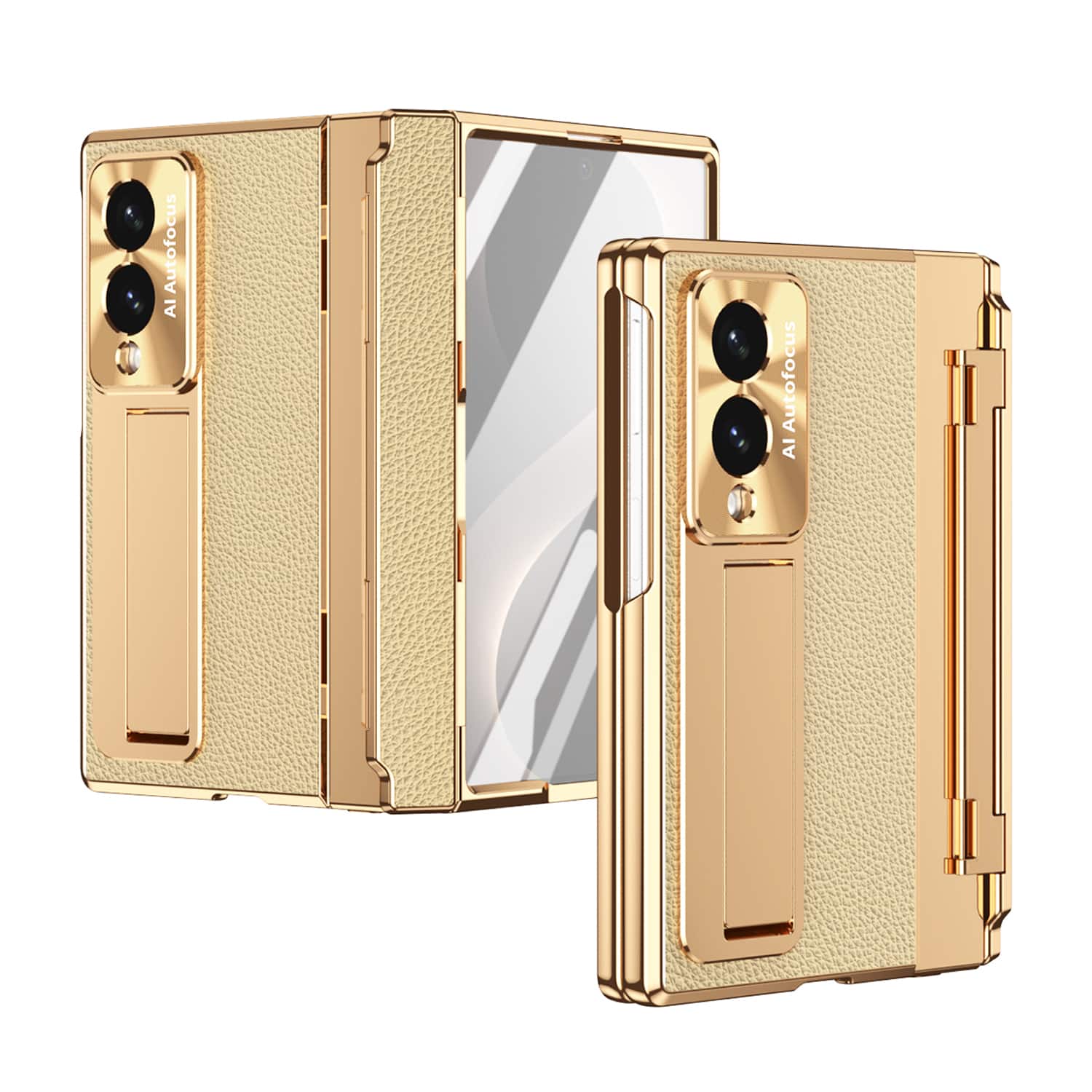 Dteck - Rugged Case for Samsung Galaxy Z Fold8 with Screen Protector & Stand, Shockproof Hard PC Cover with Hinge Protection - Gold price history on PriceWatchPro