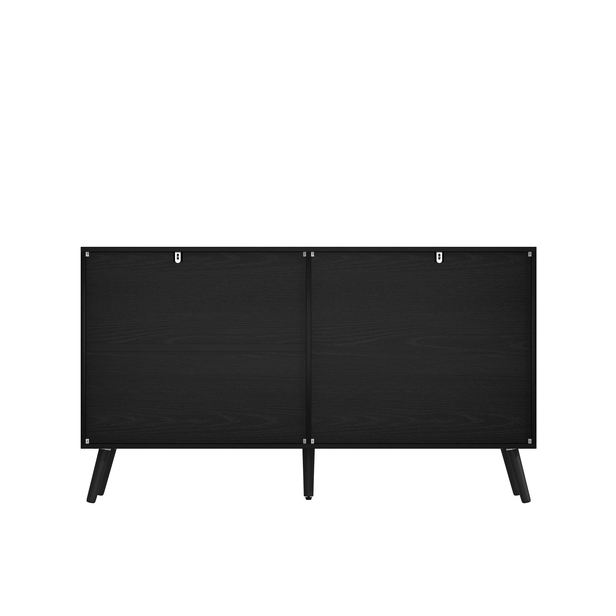 Back. FUFU & GAGA - FUFU&GAGA Multi-Scene Sideboard: Stylish Storage Cabinet with Versatile Charm Dresser - Black.